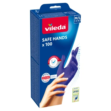 Vileda Safe Hands rukavice M/L 7,5-8,5 100 ks