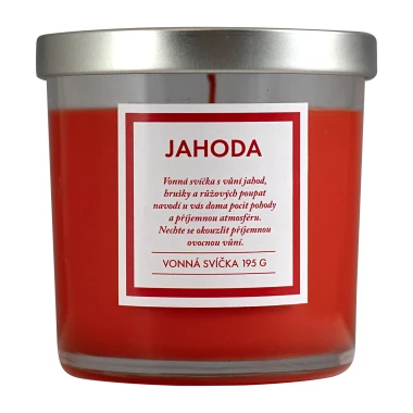 Q-Home vonná svíčka jahoda 195g s víčkem
