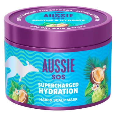 Aussie SOS Supercharged Hydration maska na suché vlasy a pokožku hlavy 500 ml