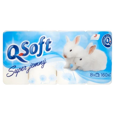 Q-Soft Toaletní papír super jemný 3vrstvý 8 ks