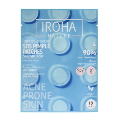IROHA NATURE Náplasti na akné a nedokonalosti pleti 18 ks