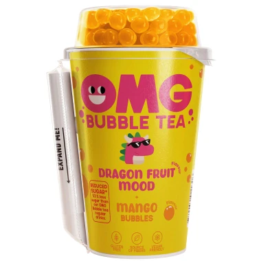 OMG Bubble Tea nealkoholický nápoj dračí ovoce 265 ml