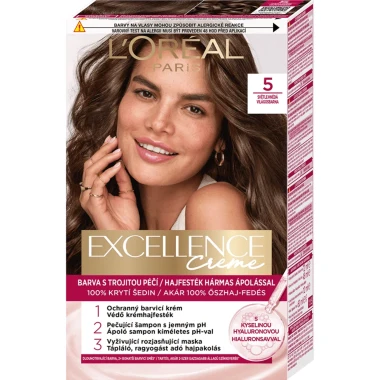 L'Oréal Paris Excellence Créme permanentní barva na vlasy 5.0 světle hnědá