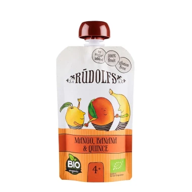 Rudolfs BIO kapsička Mango, banán a kdoule 110 g