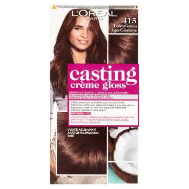 L'Oréal Paris Casting Creme Gloss semipermanentní barva na vlasy  415 ledový kaštan,  48+72+60ml