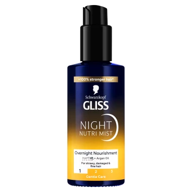 Schwarzkopf Gliss Night Nutri Mist noční vyživující lehký sprej 100ml