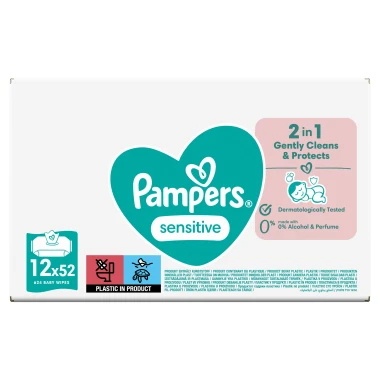 Pampers Sensitive Baby Čisticí ubrousky 624 ks
