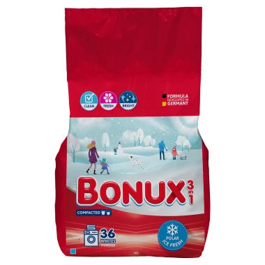 Bonux Polar Ice Fresh Prací prášek na bílé prádlo 3v1 36 PD