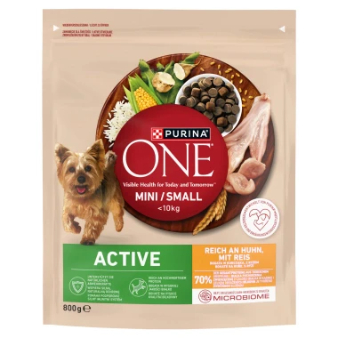 Purina ONE Mini Active granule pro psy kuře 800g