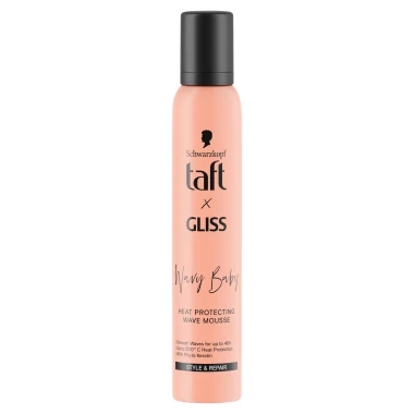 Schwarzkopf Taft x Gliss Wavy Baby Pěna pro vlnité vlasy s tepelnou ochranou 200 ml