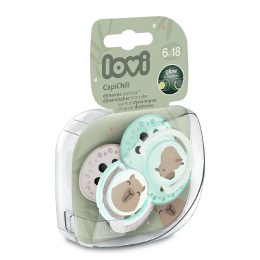 Lovi Dudlík svítící silikonový dynamický CAPICHILL kluk 6-18m 2 ks