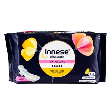 innese ULTRA NIGHT Hygienické vložky s křidélky 5 ks