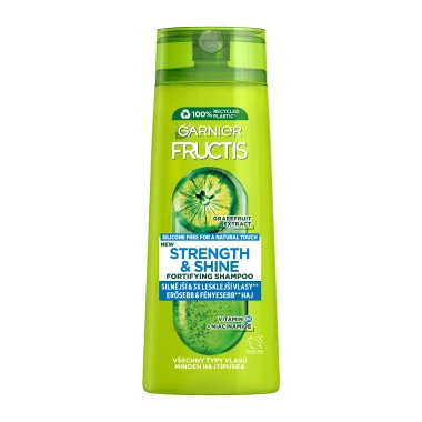 Garnier Fructis Strength & Shine Posilující šampon pro všechny typy vlasů bez lesku a síly, 250 ml