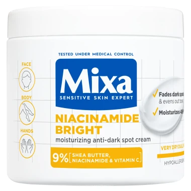 Mixa Niacinamide Bright hydratační krém proti tmavým skvrnám 400 ml