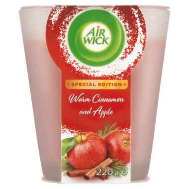 Air Wick Essential Oils Svíčka jablko a skořice 220 g
