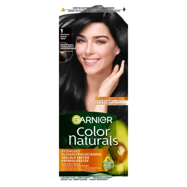 Garnier Color Naturals permanentní barva na vlasy 1 Ultra černá, 60 +40 +12 ml