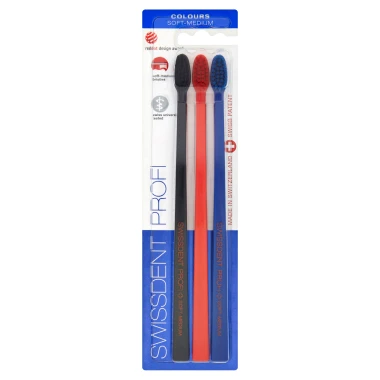 Swissdent Profi Colours Zubní kartáček Soft-Medium Mix