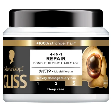 Schwarzkopf Gliss regenerační maska 4v1 Ultimate Repair pro silně poškozené a suché vlasy 400ml