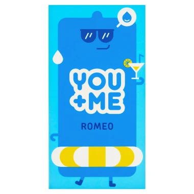 You Me Romeo Vegan Kondomy Se Zvýšenou Dávkou Lubrikace, 12 ks