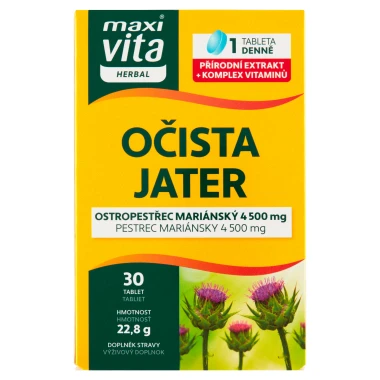 Maxi Vita Herbal Očista jater 30 tablet 22,8g