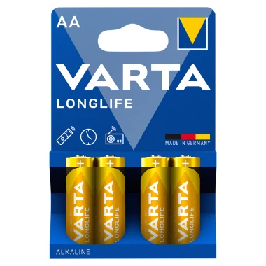 Varta Longlife AA alkalické baterie 4 ks