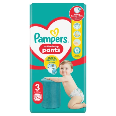 Pampers Active Baby Pants, vel. 3, 62 ks