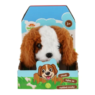 Teddies Pes Max chodící štěkající plyš/plast