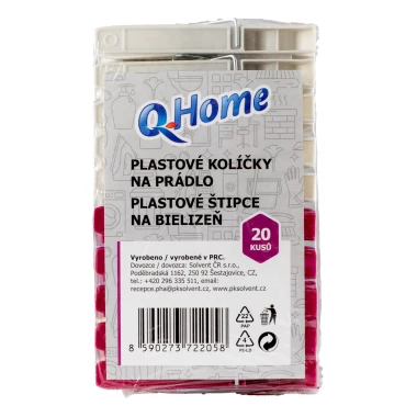 Q-Home plastové kolíčky na prádlo 20ks