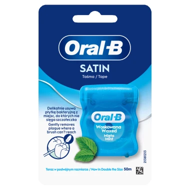 Oral-B Satin Tape Zubní nit voskovaná s mátovou příchutí 50 m
