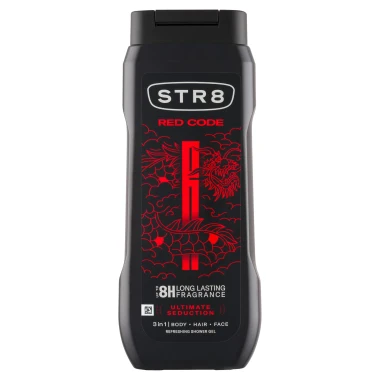STR8 Red Code osvěžující sprchový gel 3 v 1 400 ml		