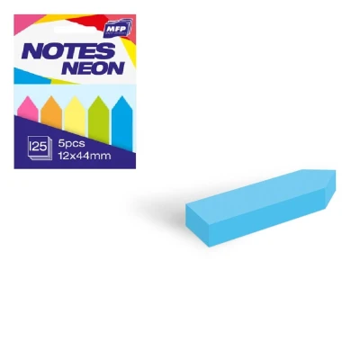 Bloček samolepící 5ks 12x44mm 125 listů mix 5 barev neon