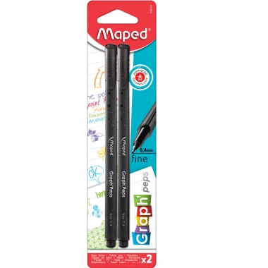 Maped Graph' Peps liner 0,4 mm černá náplň 2 ks