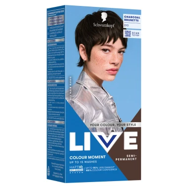 Schwarzkopf Live Colour Moment Semi-Permanent barva na vlasy 010 uhlově hnědá