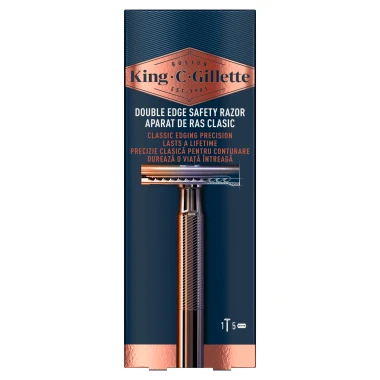 King C. Gillette Žiletkový Holicí Strojek – 5 Holicích Hlavic