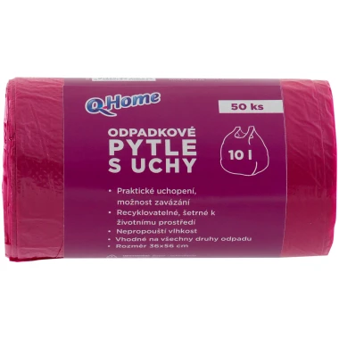 Q-Home Odpadkové pytle s uchy 10l 50ks