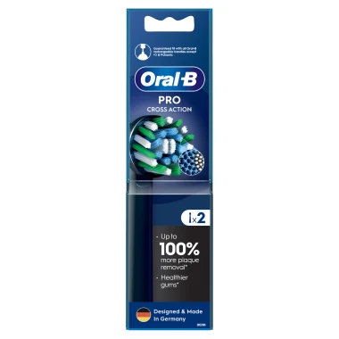 Oral-B Pro Cross Action Black Kartáčkové Hlavy, 2 ks