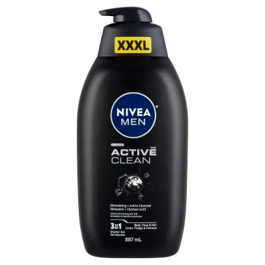 Nivea Men Active Clean 3v1 sprchový gel 887 ml