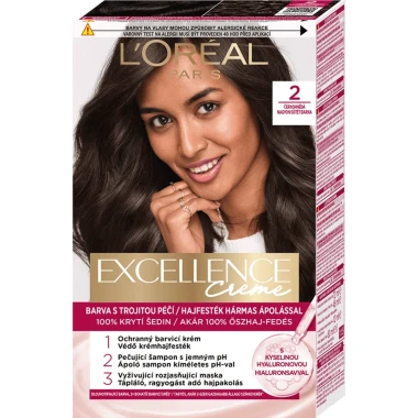 L'Oréal Paris Excellence Créme permanentní barva na vlasy 2.0 černohnědá