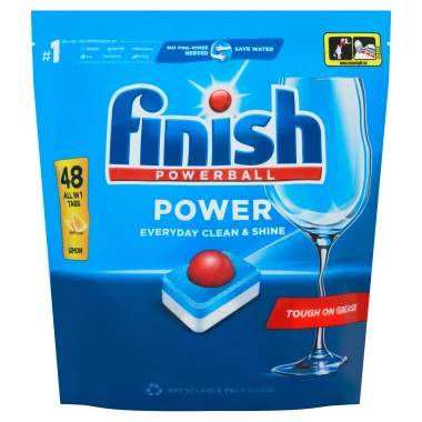 Finish Powerball Power All in 1 Lemon tablety do myčky nádobí 48 ks