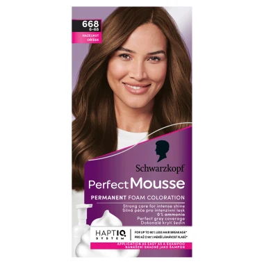 Schwarzkopf Perfect Mousse barva na vlasy Oříšek 668 (6-68)