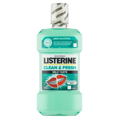 LISTERINE Clean & Fresh Mild Taste Ústní voda s fluoridem 500 ml