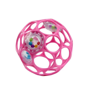 Oball RATTLE 10 cm dark pink 0m+