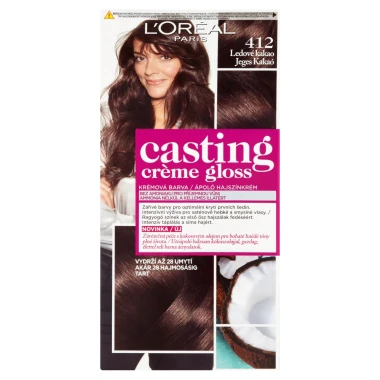 L'Oréal Paris Casting Creme Gloss semipermanentní barva na vlasy 412 ledové kakao, 48+72+60ml