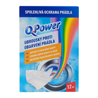 Q-Power Ubrousky proti obarvení prádla 12 ks
