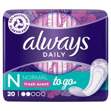 Always Dailies Normal To Go Fresh Intimky 20 ks