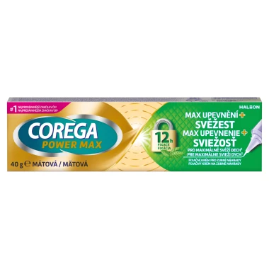 Corega Power Max fixační krém pro zubní náhrady mátová 40 g