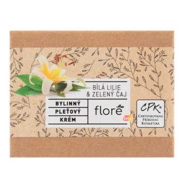 Floré  bylinný pleťový krém bílá lilie & zelený čaj 50 ml