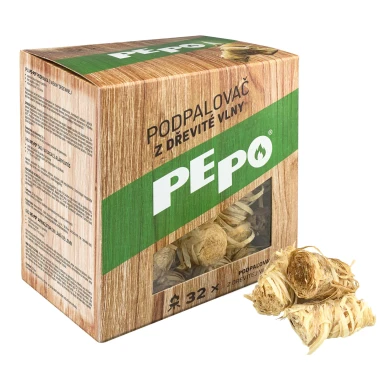 PE-PO podpalovač z dřevité vlny 32 ks