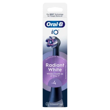 Oral-B iO Series Radiant White Black Kartáčkové hlavy 4 ks