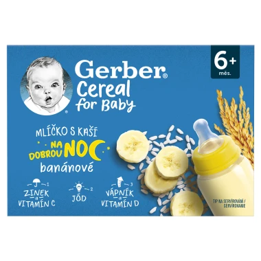 GERBER Cereal mlíčko s kaší banánové 2 x 200 ml
